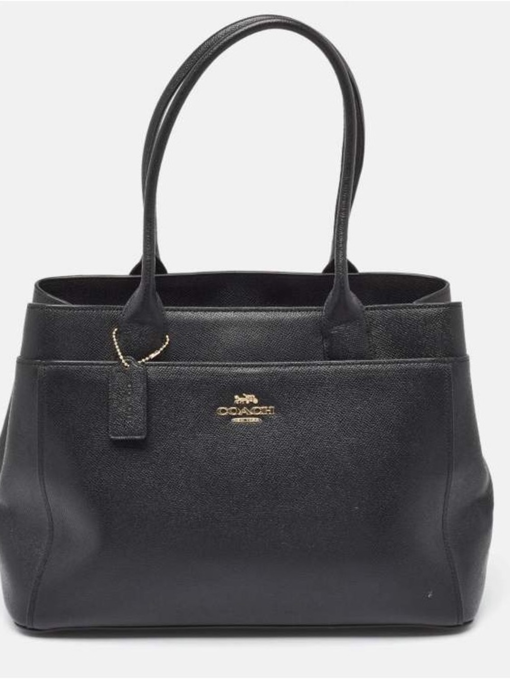 Coach Black Leather Casey Tote - Picture 2 of 9